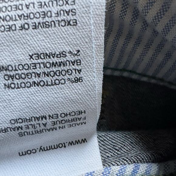 Tommy Jeans Dark Wash Denim Mini Skirt Size 6 Flap Pockets Y2K Stretch Fit 32W - Picture 5 of 7